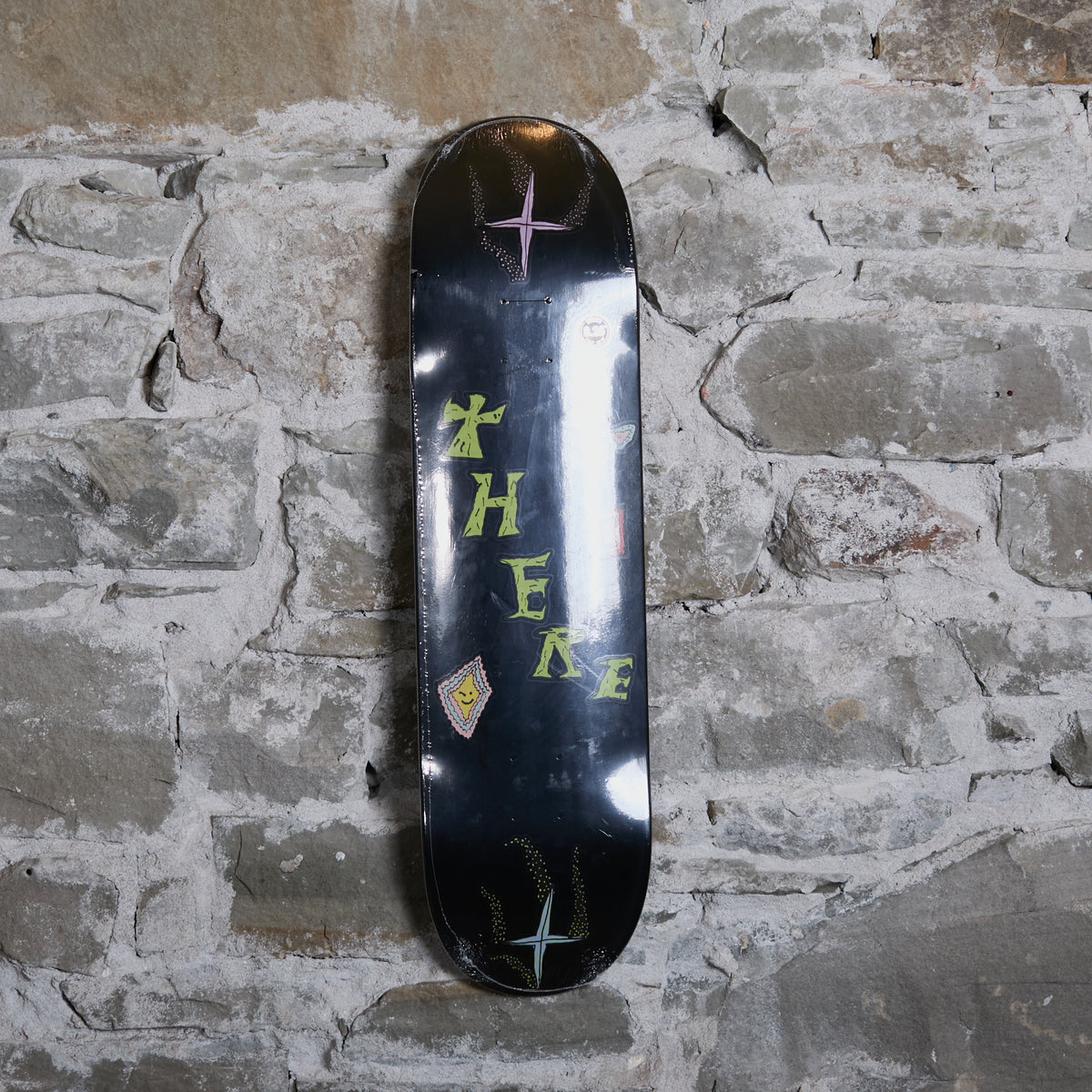 There Skateboard Deck - Team Moth - 8.25" - Black