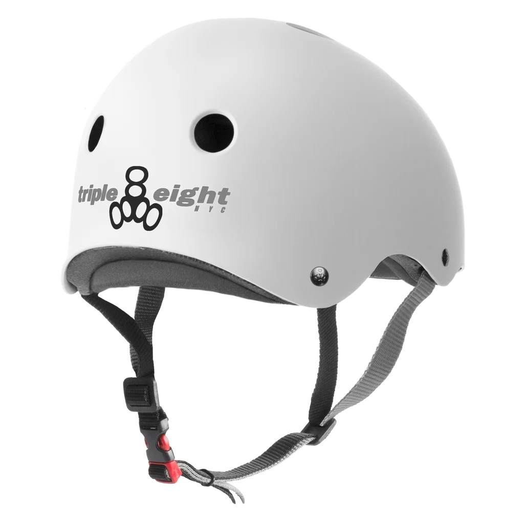 Certified Sweatsaver - White Matte - Skateboarding Helmet