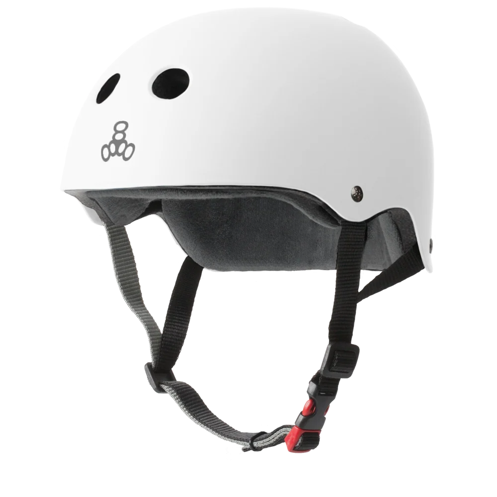 Certified Sweatsaver - White Matte - Skateboarding Helmet
