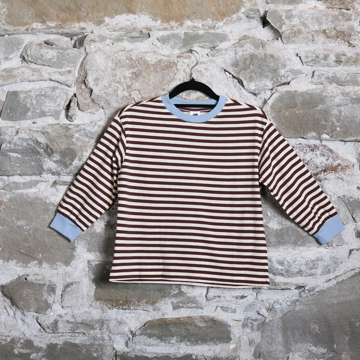 Stripe Longsleeve - Youth - Brown / Ecru