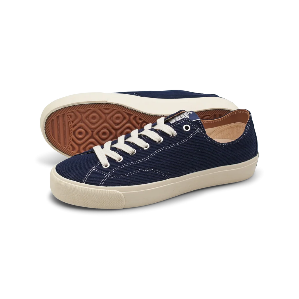 VM003 LO Cord (DK Navy/White) - Skate Shoe