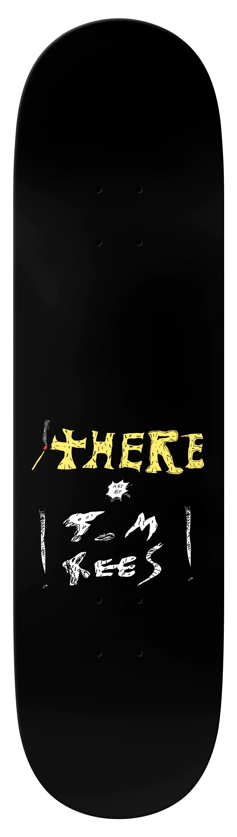 There Skateboard Deck - Team Moth - 8.25" - Black